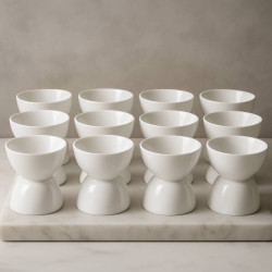 elegant white ceramic cup set