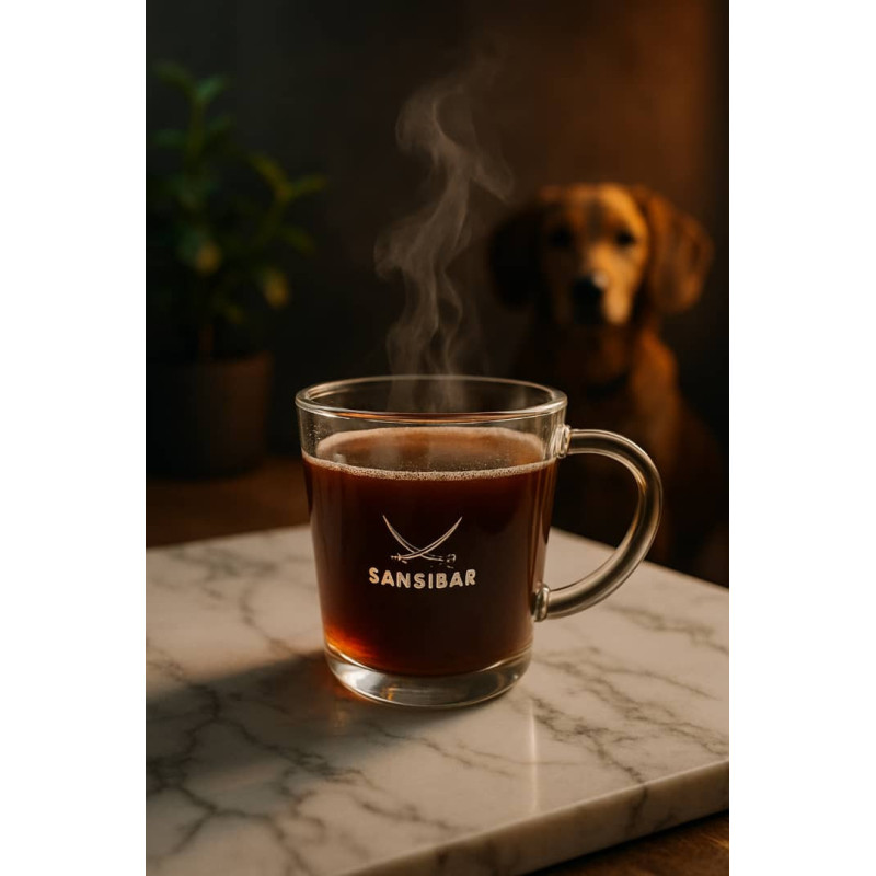 SANSIBAR glass cup.