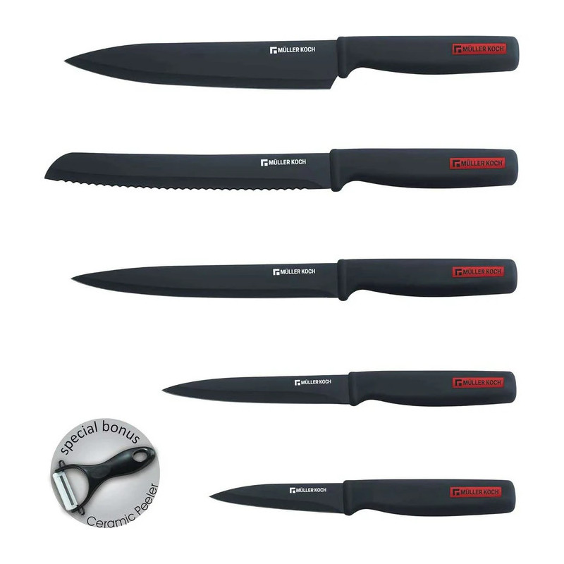 Muller Koch 6 Pieces Non-Stick Coating Kitchen Tools Set Muller Koch 6 Pieces Non-Stick Coating Kitchen Tools Set