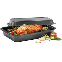 Ernesto Non Stick Deep Strong Baking & Roasting Trays 2 Pack. Dishwasher Safe.