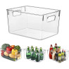 ERNESTO Clear Pantry Organizer Bins, Food Storage Basket for Kitchen