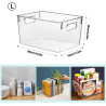 ERNESTO Clear Pantry Organizer Bins, Food Storage Basket for Kitchen