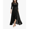 Half-sleeve dress, The bodice is lace And the skirt is chiffon, Size: M