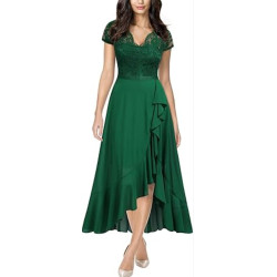 Carved dress, Olive color