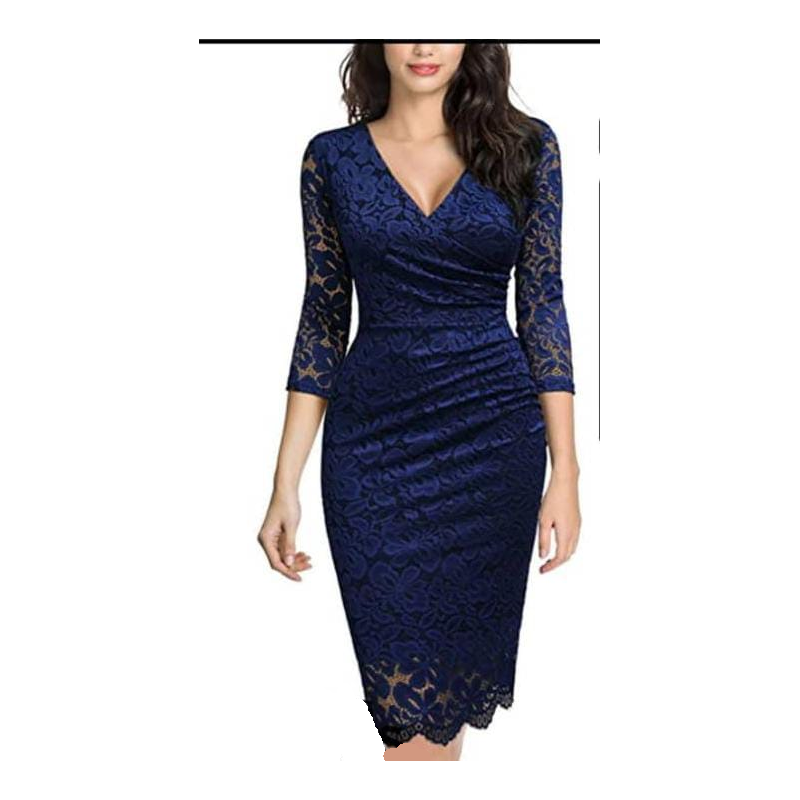 Navy blue dress, Size: XL