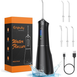 ENPULY Water flosser for Teeth,400ML Rechargeable IPX7 Waterproof Water Teeth Cleaner Picks
