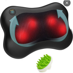 Zyllion Shiatsu Back Massager (Black) and Hand Massager (Black) Bundle