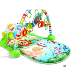 CUTE STONE Baby Gym Play Mat, Play Piano Gym with Tummy Time Activity Mat