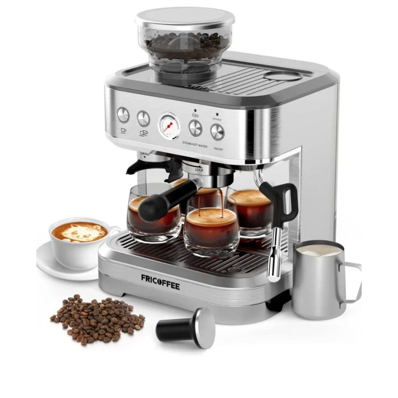 Silvercrest® Kitchen Tools SSMP 1770 A2 Professional Portafilter Machine With Integrated Grinder Silvercrest® Kitchen Tools SSMP 1770 A2 Professional Portafilter Machine With Integrated Grinder